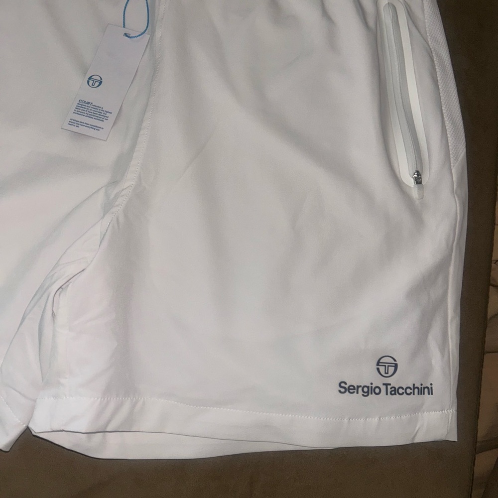 Sergio Tacchini Classic White Athletic Shorts